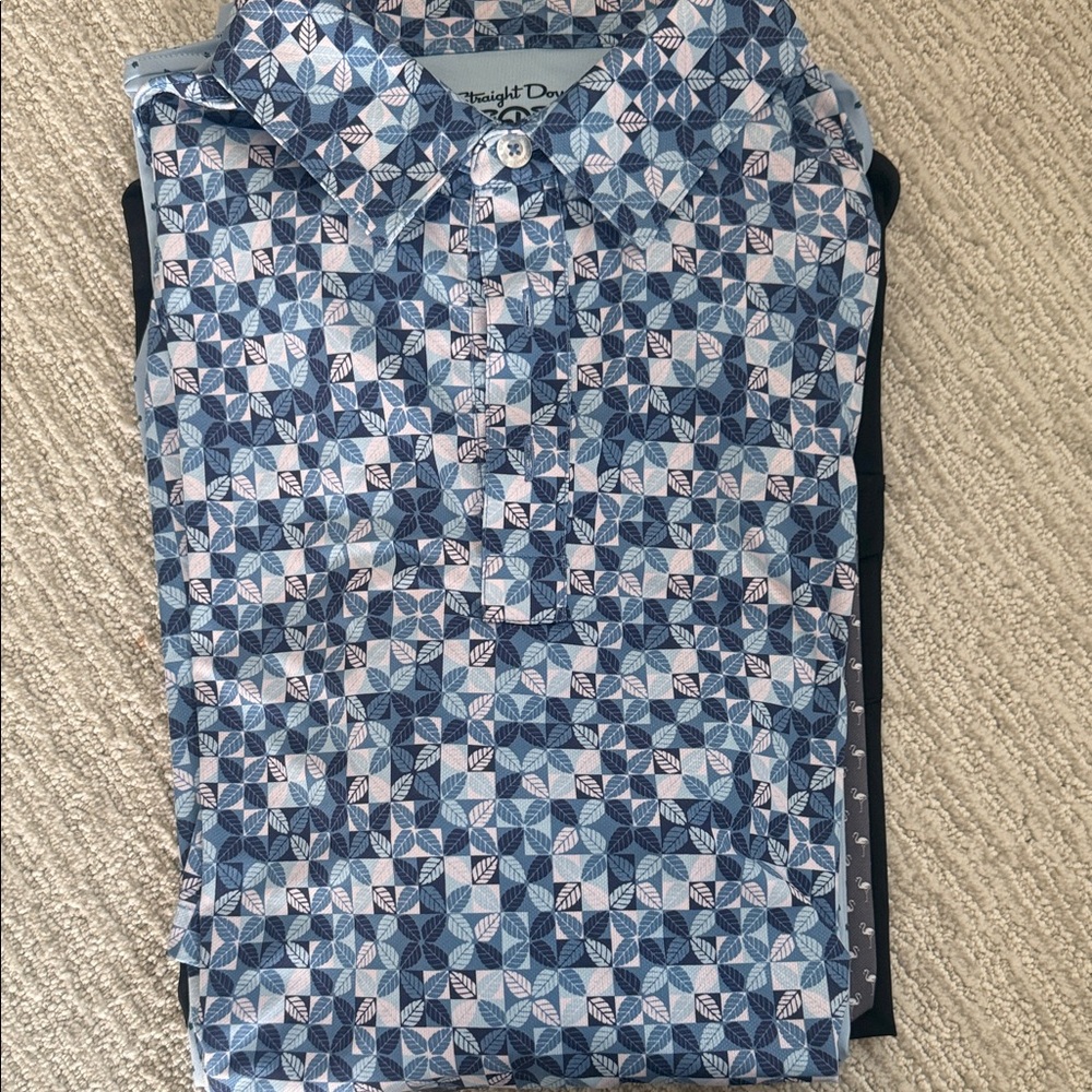 English Laundry Blue and White Patterned Shirt